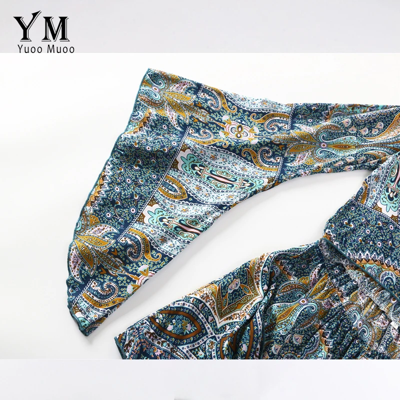 

YuooMuoo High Quality 2019 V-neck Sexy Playsuit Women Flare Sleeve Bandage Party Jumpsuits Short Summer Beach Streetwear Romper