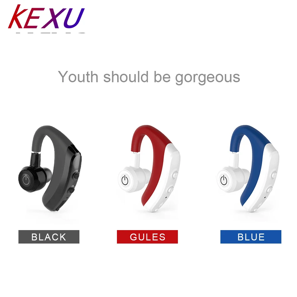 KEXU бизнес Bluetooth гарнитура беспроводные наушники Автомобильный V4.0 телефон Handsfree MIC