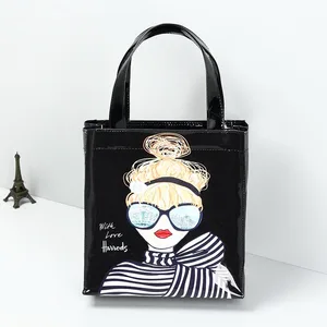 Новая сумка для покупок с принтом из ПВХ, Женская вместительная водонепроницаемая сумка-тоут, наплечная сумка, сумка для мам