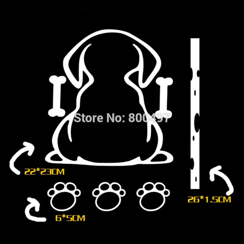 Наклейка на заднее стекло автомобиля забавная собака наклейки кузов аксессуары