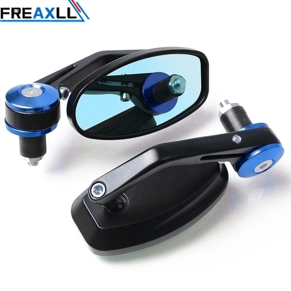 

7/8" 22mm Universal Motorcycle Aluminum Rear View Black Handle Bar End Side Rearview Mirrors FOR YAMAHA FZ-6N YZF-R1 R3
