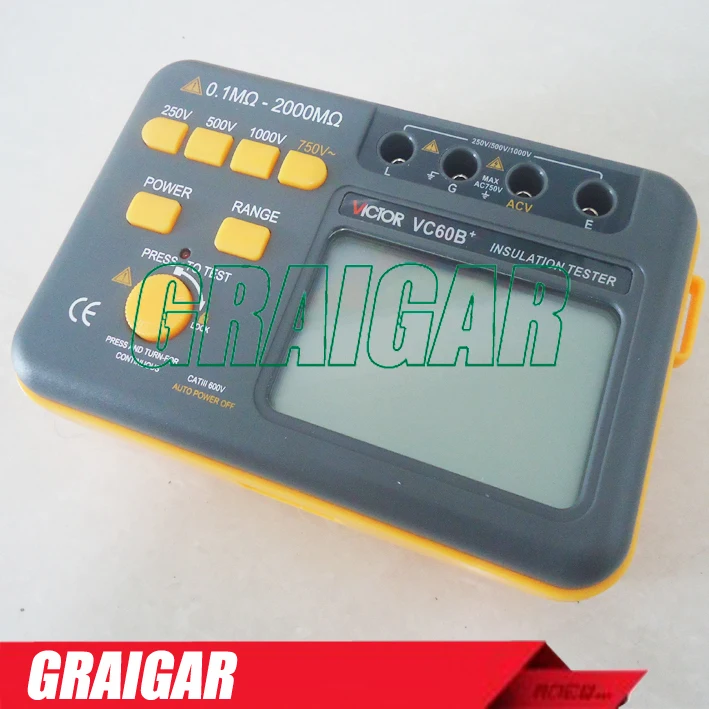 VC60B + цифровой измеритель сопротивления мегомметром Мегаомметр|megohm meter|digital insulation
