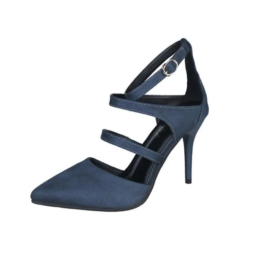 Женские замшевые босоножки на очень высоком каблуке CHAISHOU большие размеры 43 B