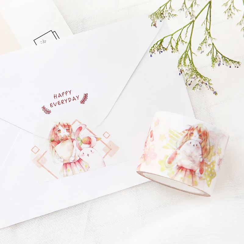 3 рулона/партия оригинальные нарисованные вручную персонажи ПЭТ васи ленты