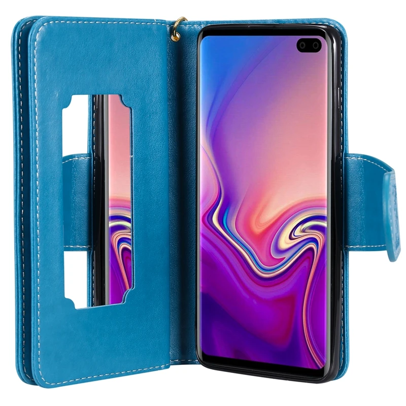 Многофункциональный кожаный чехол-кошелек для Huawei P30 Pro Honor 10 Lite 2019 Galaxy S10 Plus S10e ID 9