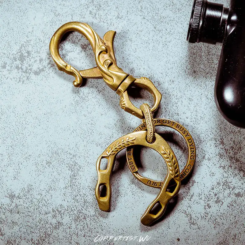 Coppertist. Wu классический талисман Подвески бронзовая трендовая подвеска латунный брелок модные талисман Брелки DIY аксессуары - Цвет: Type 4