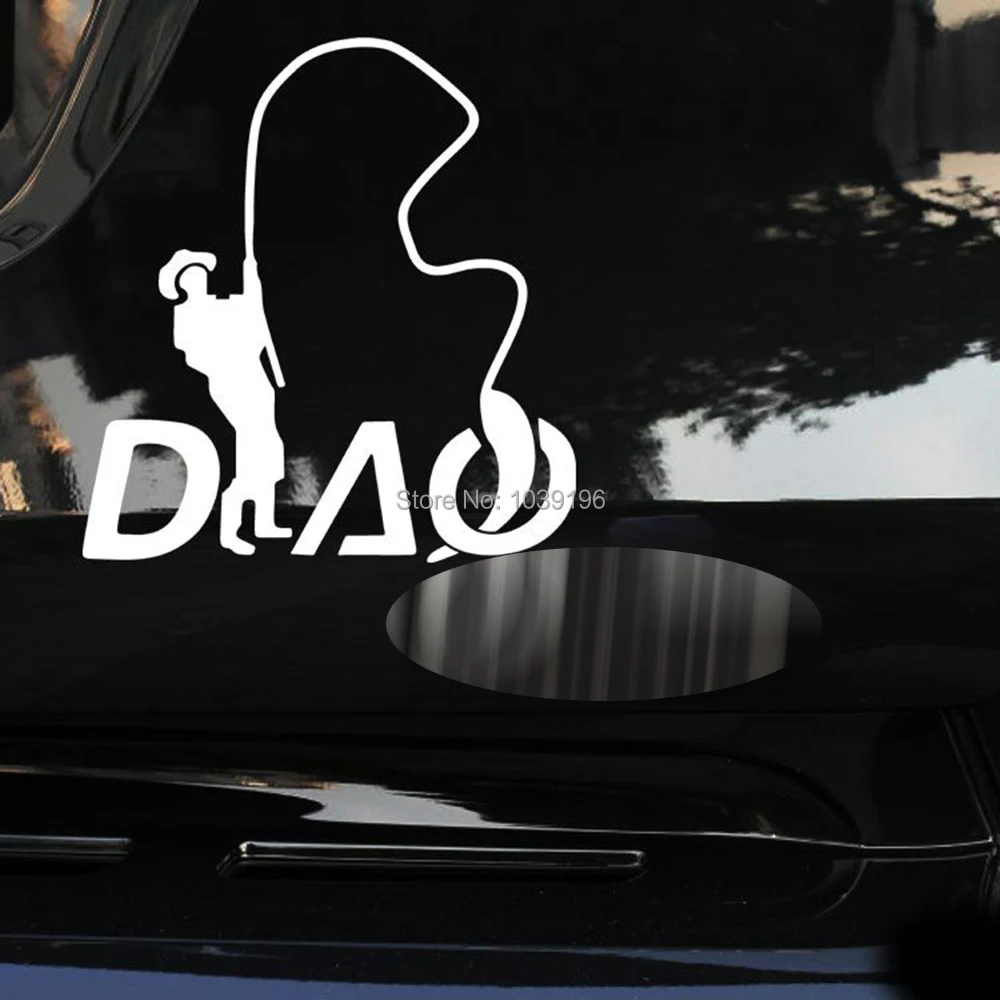Забавная Автомобильная наклейка для рыбалки автомобильная ПВХ автомобильные