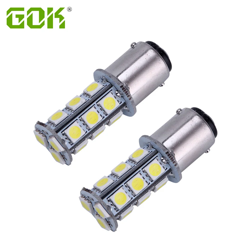 

10pcs 1142 BA15D 18 SMD 5050 led 1157 1156 led Tail Turn Signal lamp White led car bulbs rear brake Lights Led Yacht Light 12V