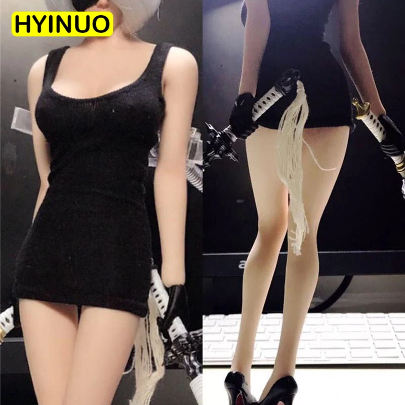 

1/6 Scale Girl Black Dress Woman Clothing Model Accessories Female Short Skirt Clothes Clothing Set For 12" Female Figure Body