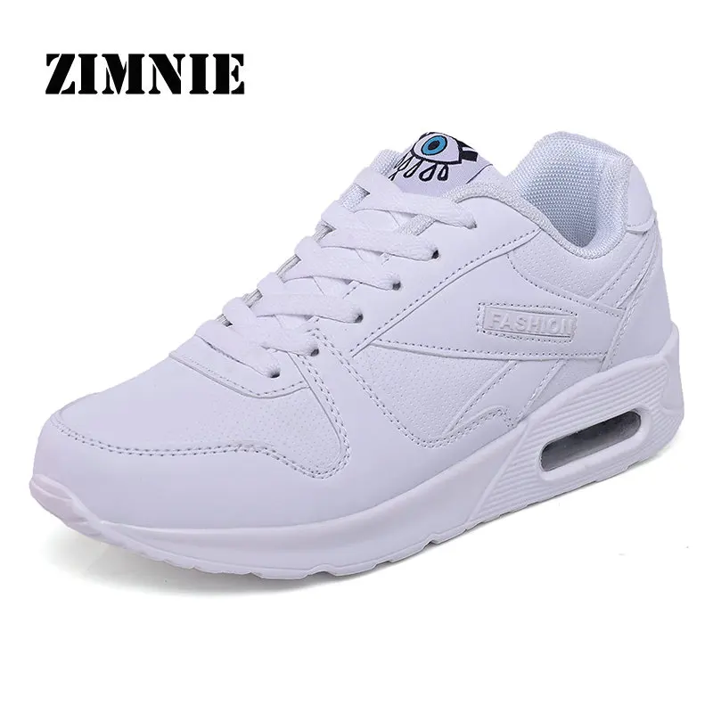 02 White Pu ZIMNIE, брендовая Стильная Спортивная обувь для мужчин и женщин, Классические Легкие кроссовки, амортизация, дышащая, унисекс, спортивная обувь для ходьбы - Цвет: 02 White Pu