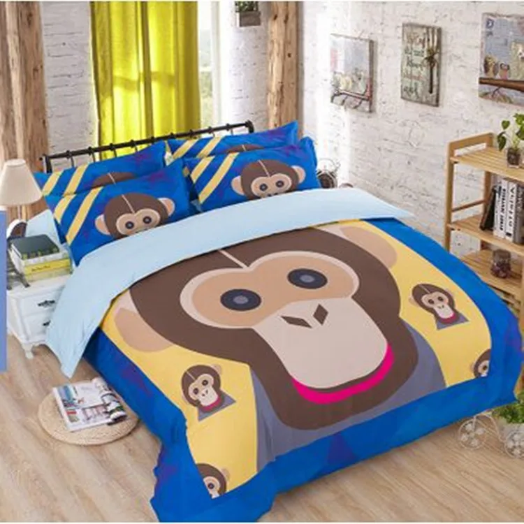 Набор постельного белья из мягкого хлопка с объемным рисунком собаки обезьяны 3/4