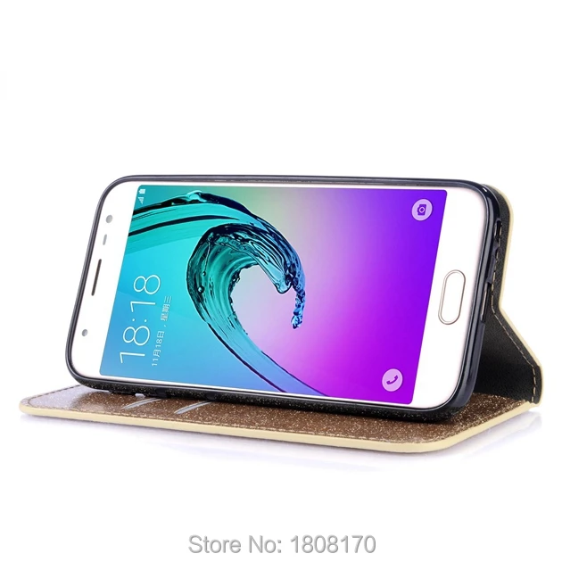 Блестящий кожаный чехол-бумажник C-ku для Samsung Galaxy S5 S6 Edge J310 J510 J710 A510 A310 A3 A5 2017