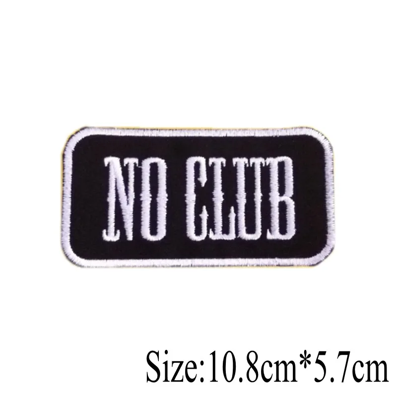 MotoPATCHES NO CLUB вышитые железные на мотоциклетной куртке патчи для одежды байкерские