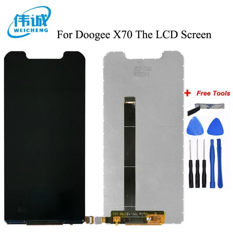 Сенсорный экран 5 дюйма сенсорный Для Doogee X70 ЖК-дисплей внешнее стекло объектив