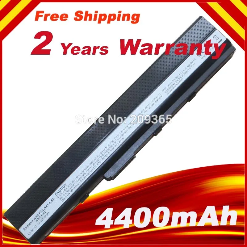 

Battery For ASUS A41-K52 A42-K52 K52L681 K52 K52JB K52JC K52JE K52JK K52JR K52JT