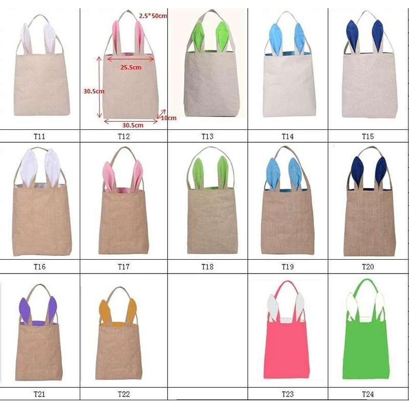 1 шт. Пасхальный кролик сумка-тоут 31 стиль корзина из джута мешковина пасхальное