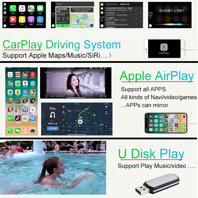 Автомобиль Airplay Android Авто CarPlay коробка оригинальный экран обновление MMI система