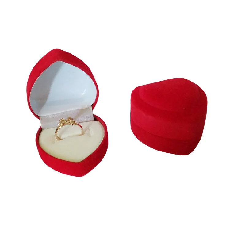 Новинка 2017 романтическая шкатулка для ювелирных изделий красная бархатная