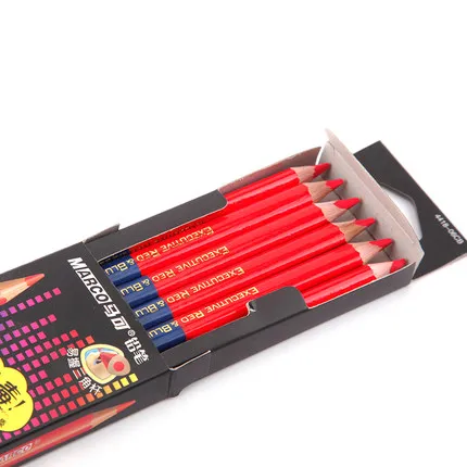 12 шт. двусторонние красные и синие карандаши для рисования | Канцтовары офиса