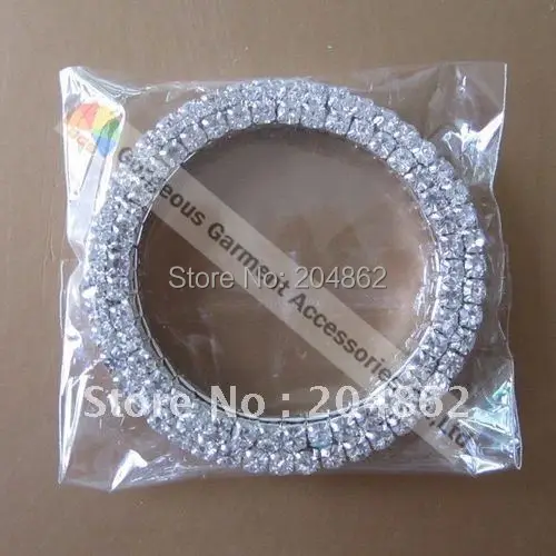 20 шт 50 мм кольцо с чешским прозрачным кристаллом Rhinestone пряжка SS12 3 камнями в