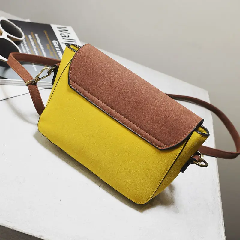 Daunavia женщин высокое качество сумки через плечо кожа контрастного цвета Crossbody для
