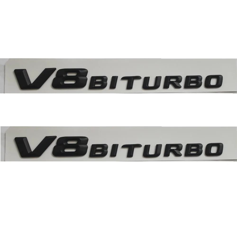 Матовый черный Автомобильный багажник V8 BITURBO задний буквенный знак эмблема