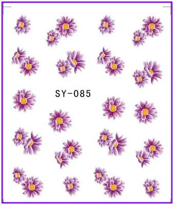 6 упак./лот блестящая водяная наклейка наклейки для ногтей цветы AZALEA Лилия Ф Валли