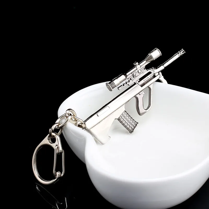 Игра M16, новинка, товары AK47, мужские пистолеты, брелок, кулон, M4A1, Снайпер, брелок, 10 стилей, ювелирные сувениры, подарки - Цвет: AUG