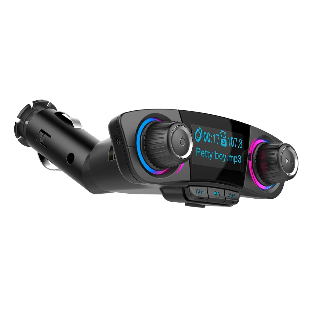 Fm-передатчик Bluetooth 4 0 автомобильный комплект громкой связи TF AUX MP3 плеер с двойным