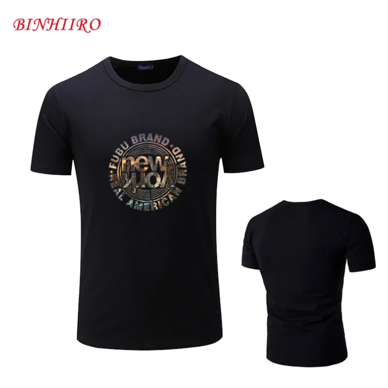 Men's Short Sleeve T-Shirt Casual Fashion Earphone Pattern Summer Cotton Brand BINHIIRO 2018 | Мужская одежда