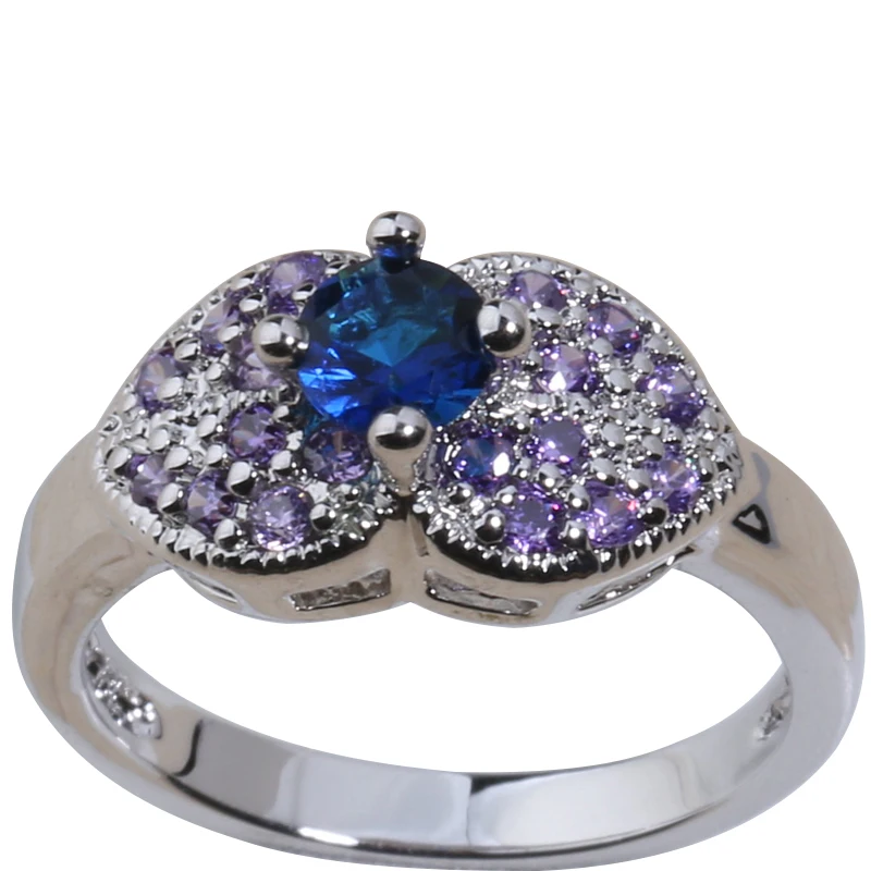 Бант 4 цвета на выбор красный гранат циркон посеребренное кольцо американский