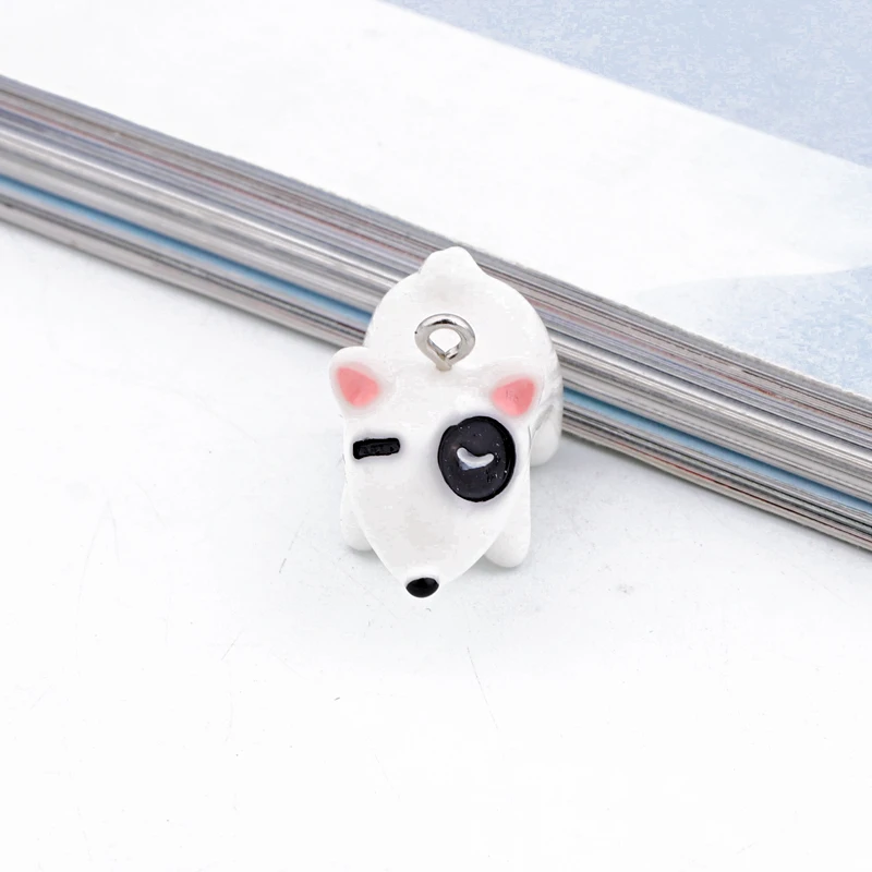 2 шт Kawaii Smile Cat Dog эмалированные полимерные амулеты Diy фурнитура для изготовления ювелирных изделий брелок ожерелье Подвески Bedels Decoratio