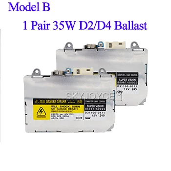 1 Pair 35W Ballast SKYJOYCE фар автомобиля 35 Вт Yeaky D2S ксенон D4S HID комплект 4500K 5500K 6500K D2S D2R D4S D4R ксеноновая лампа балласта 85967-50020 - Испускаемый цвет: 1 Pair 35W Ballast