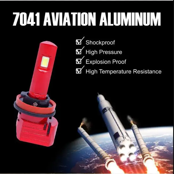 2 шт. светодиодные лампы для противотуманных фар H7 H11 9005 HB3 9006 HB4 72 Вт 6000 лм 12 В 24