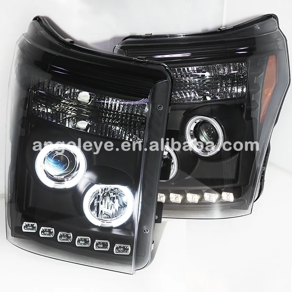 Фара CCFL для FORD Raptor F250 F350 F450 F550 суперпрочная глаза ангела черного цвета 2011-2014 год SN |