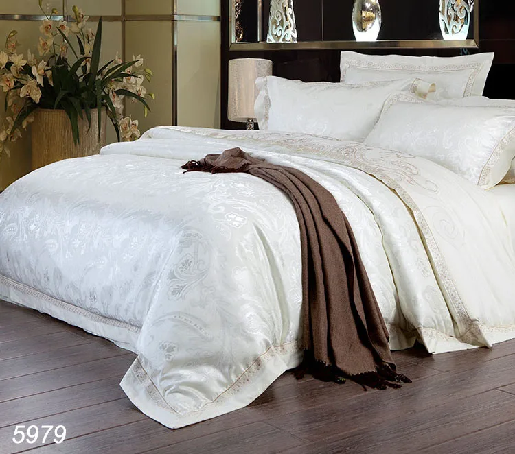 Европа шелковое постельное белье Комплекты цвет ГОЛУБОЙ 4 шт. Тенсел шелк