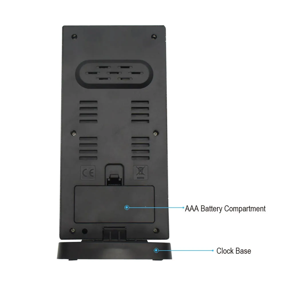 DYKIE Беспроводная метеостанция ЖК цифровой Крытый Открытый термометр будильник