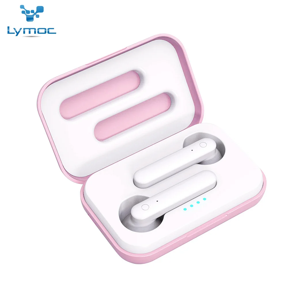 LYMOC беспроводные наушники Bluetooth 5,0 TWS стерео наушники двойные HD микрофон громкой связи для iPhone Xiaomi huawei samsung - Цвет: Pink