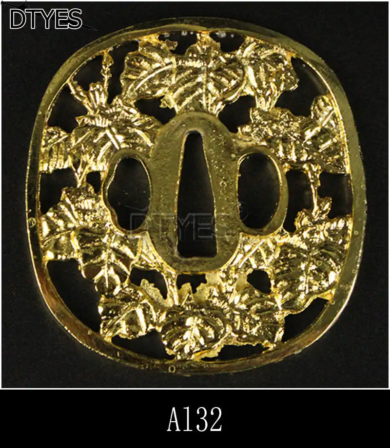 Сплав японские аксессуары для мечей Tsuba Красивая защита для катаны вакизаши Танто 3,2 см ширина(около хабаки) лезвие Al01-Al32 - Цвет: Al32