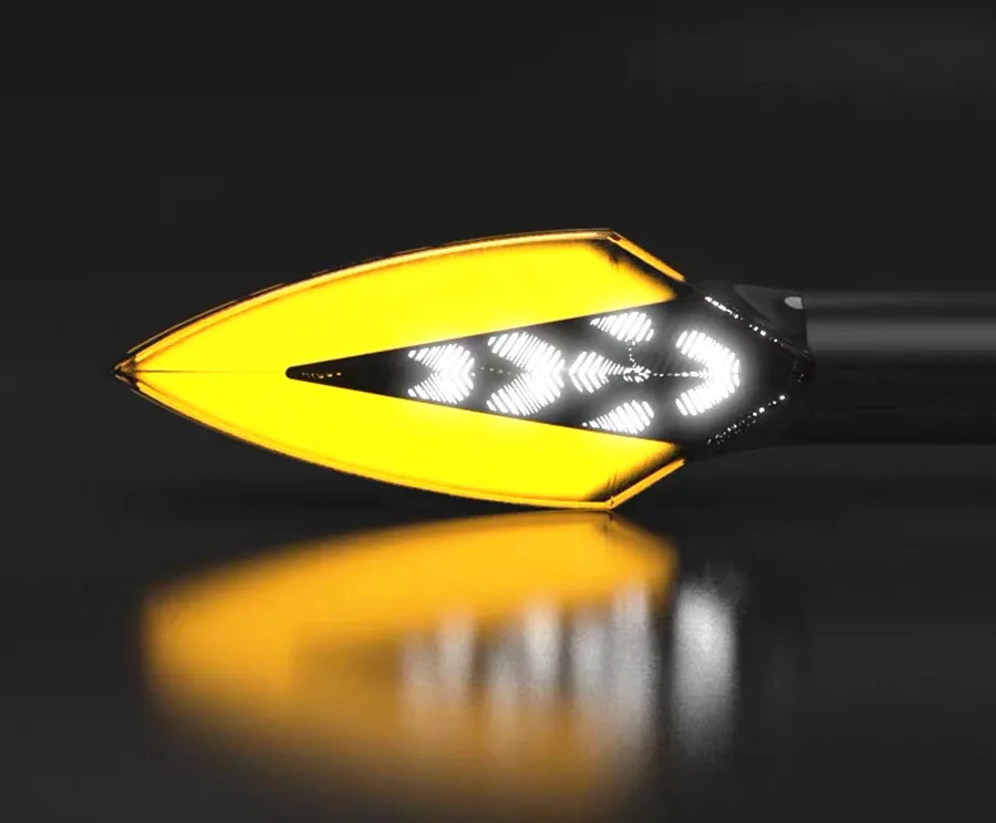 2X двухцветсветильник белый и янтарный индикатор поворота для мотоцикла| |