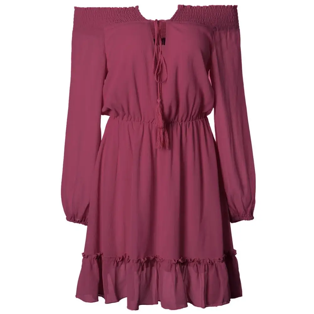 Waist Dresses For Women Spring Summer Chiffon Temperament Casual Female Sexy Clothing | Женская одежда