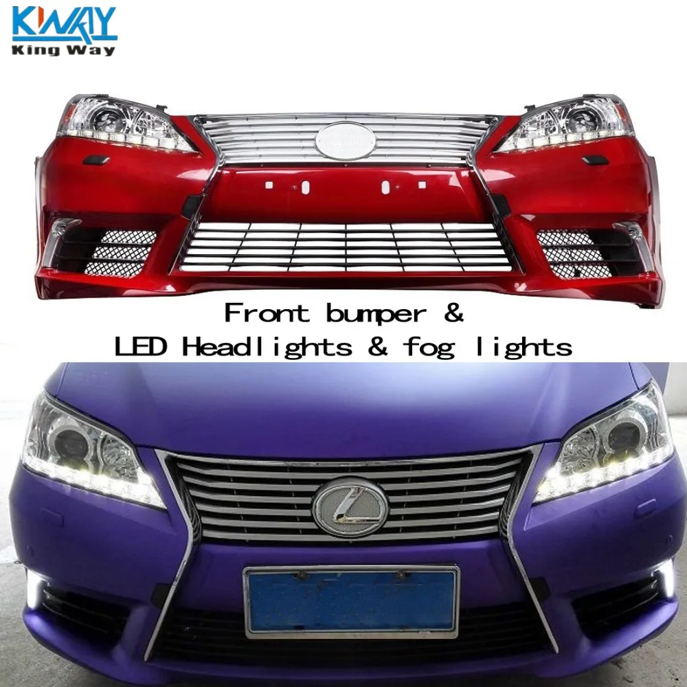 Передний bump + светодиодный фары и противотуманные для Lexus ES350 2007 2012 DRL|light