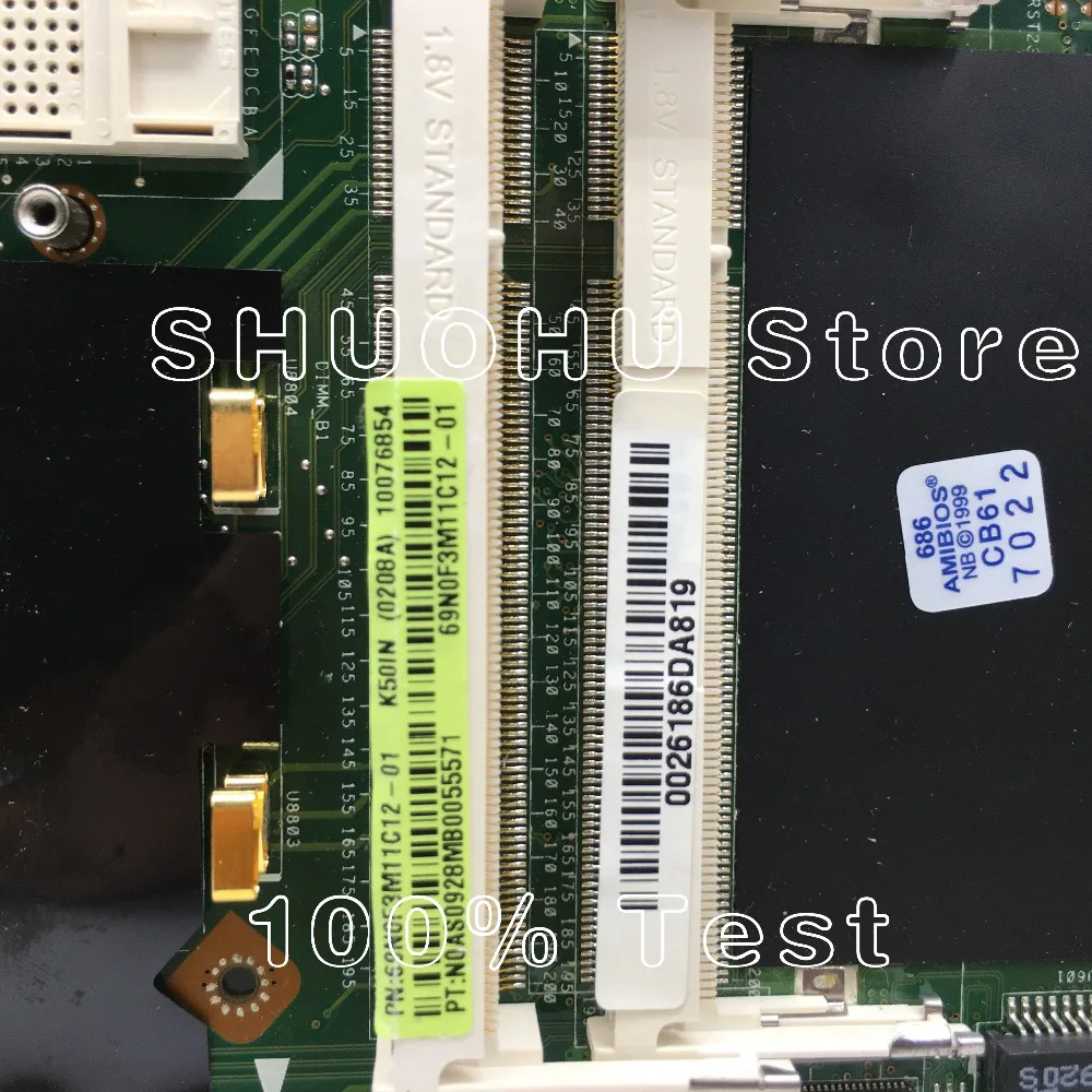Материнская плата KEFU для ноутбука ASUS K50IN X8AIN X5DIN протестированная на 100% рабочая оригинальная материнская