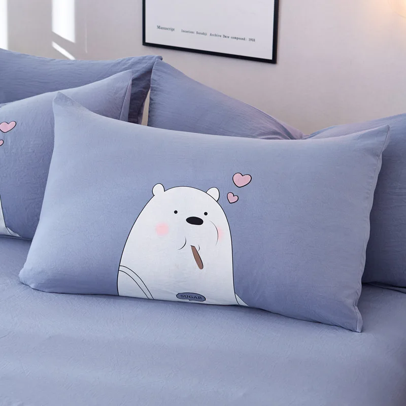 Паркшин мягкое промытое хлопковое постельное белье Декор набор постельных