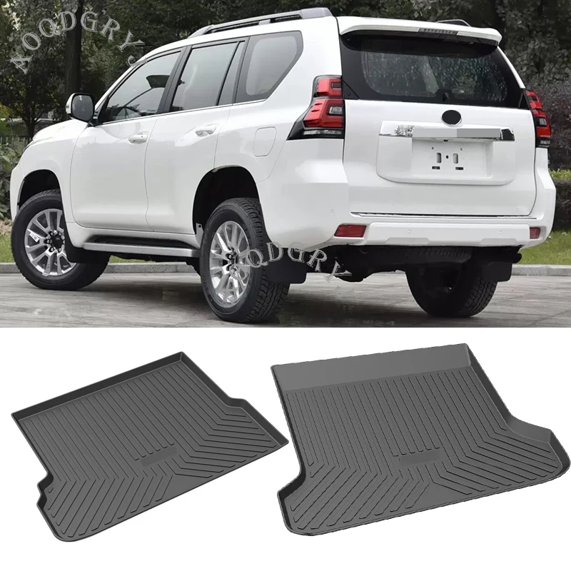 

Черный TPO резиновый водонепроницаемый коврик для багажника для Toyota Land Cruiser Prado FJ150 2014-2019 автомобильный Стайлинг