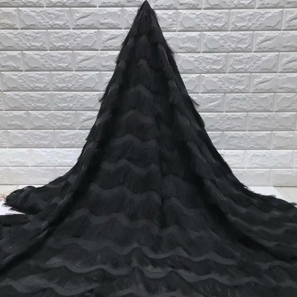 Hot Sale French Lace Fabric Black Pure White Nigeria High Quality African Tulle For Wedding Party | Дом и сад