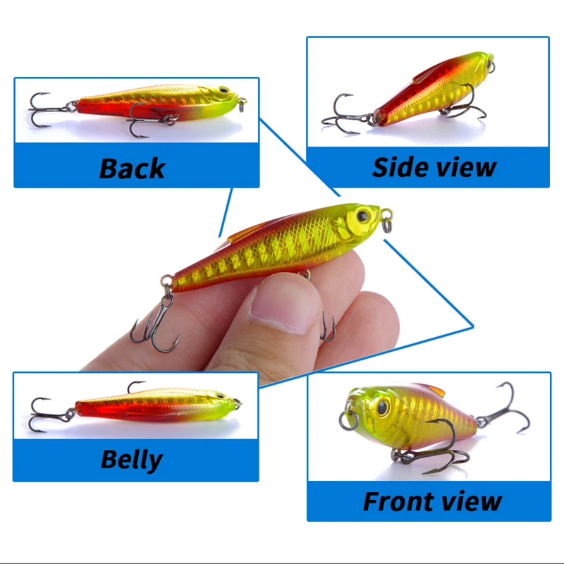 EVERCATCH 2018 воблеры качественные 4.4г/48мм жесткая приманка Minnow Crank Popper Stik рыболовные приманки для басса пресной и соленой воды VMC крючки на.