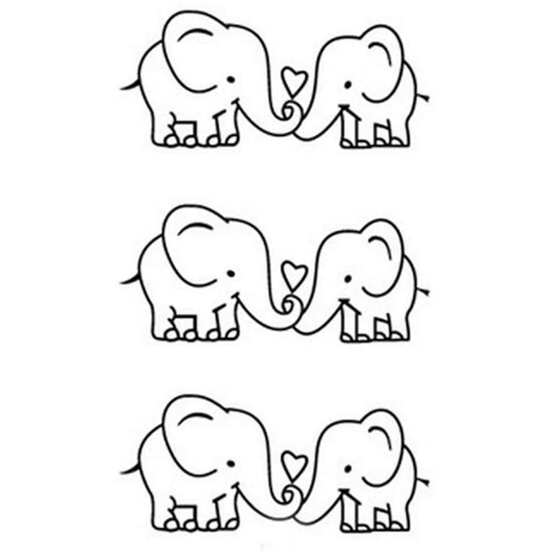 Водостойкая Временная тату наклейка слонов переводная татуировка имитация