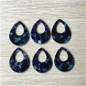 teal blue Выберите цвета) Новые 37x29 мм 50 шт./лот капли Форма уксусная кислота, бусины Подвески для изготовления ювелирных изделий(как показано на фото)#443 - Цвет: teal blue