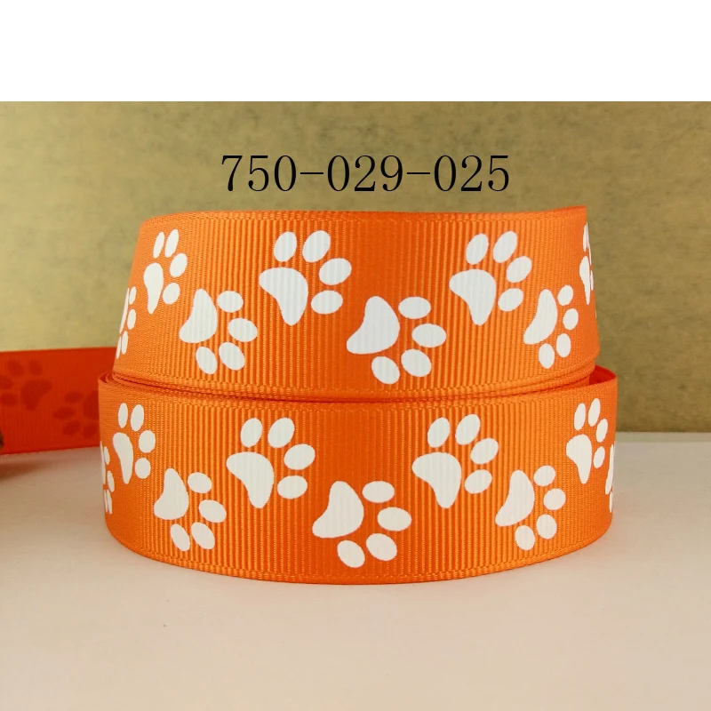 Бесплатная доставка напечатанная лапой лента 1 &quot25 мм 50 ярдов 750 029 025|printed grosgrain